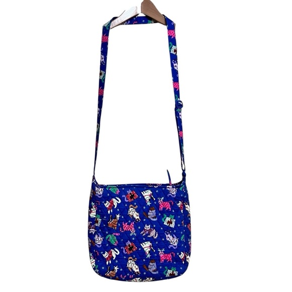 Vera Bradley Blue Cat Print Crossbody Bag and Wallet - Picture 3 of 12